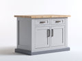 Credenza - Legno ingegnerizzato-metallo - 105 x 45 x 88 cm - Grigio chiaro-rovere naturale - Stile classico