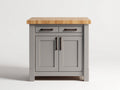 Credenza - Legno ingegnerizzato-metallo - 90 x 42 x 92 cm - Grigio-rovere naturale - Stile classico