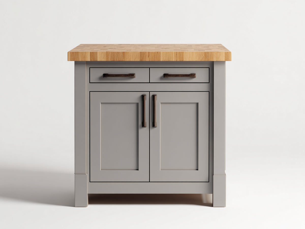 Credenza - Legno ingegnerizzato-metallo - 90 x 42 x 92 cm - Grigio-rovere naturale - Stile classico