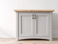 Credenza - Legno ingegnerizzato-metallo - 120 x 45 x 90 cm - Bianco-rovere naturale - Stile rustico moderno