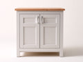 Credenza - Legno ingegnerizzato-metallo - 100 x 42 x 90 cm - Bianco-rovere naturale - Stile rustico moderno