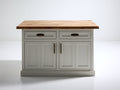 Credenza - Legno ingegnerizzato-metallo - 140 x 45 x 90 cm - Bianco-rovere naturale - Stile moderno rustico
