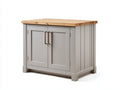 Credenza - Legno ingegnerizzato-metallo - 105 x 45 x 88 cm - Bianco-rovere naturale - Stile moderno rustico