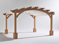 Pergola da giardino - Legno-Tessuto - 360 x 300 x 250 cm - Marrone chiaro-Bianco - Stile classico con tetto arcuato