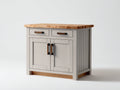 Credenza - Legno ingegnerizzato-metallo - 105 x 45 x 90 cm - Bianco-rovere naturale - Stile rustico moderno